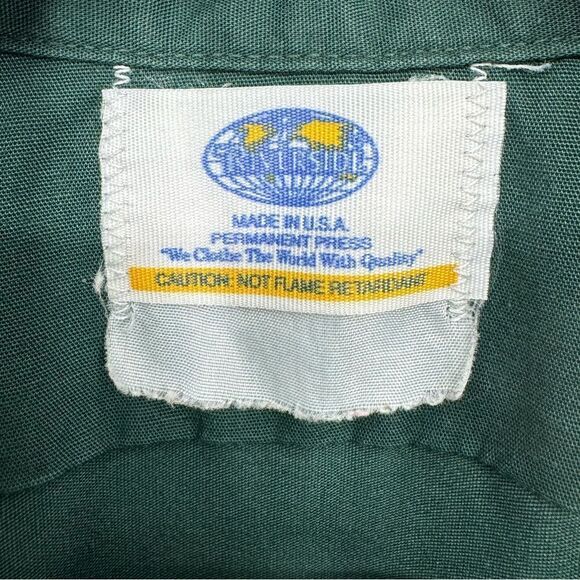 Vintage Blitz Weinhard Workers Shirt Green - Picture 6 of 6